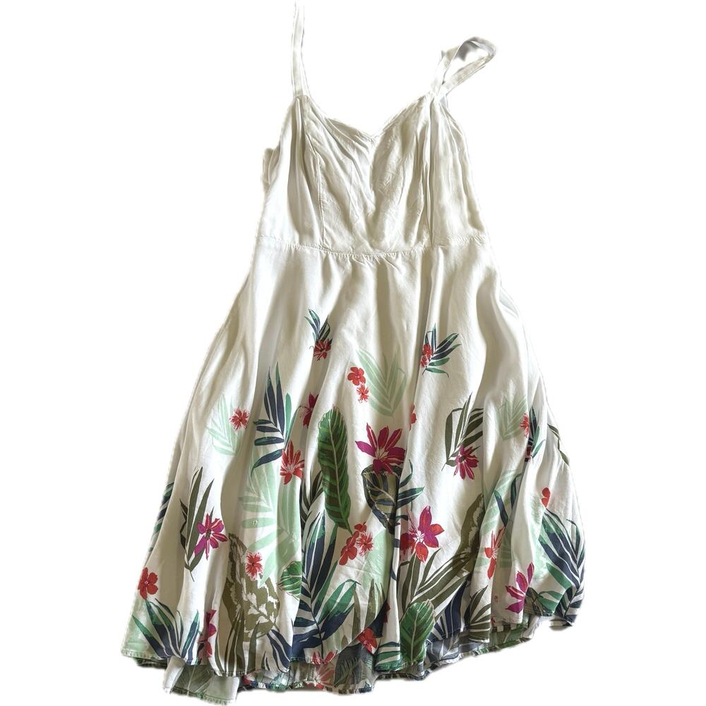 Old Navy Fit & Flare Printed Cami Dress Size XS Sundress lined full skirt FLAWS